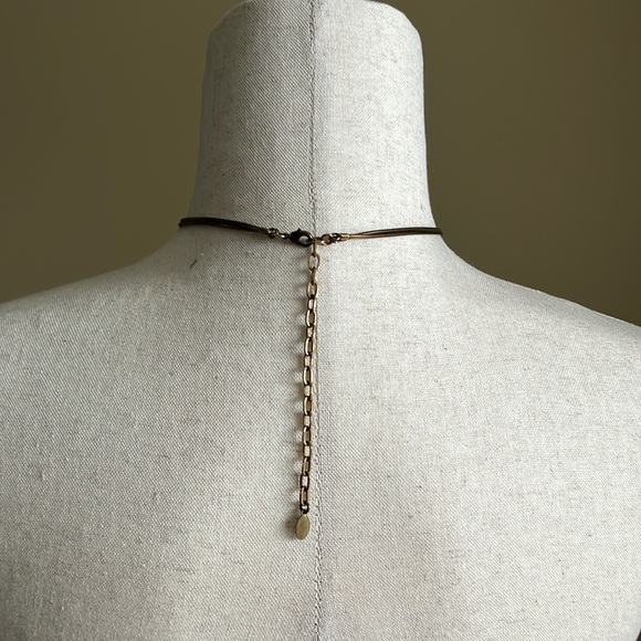 Marjorie Baer - Gold and Silver tone Interlocked Ring Necklace - Picture 4 of 5